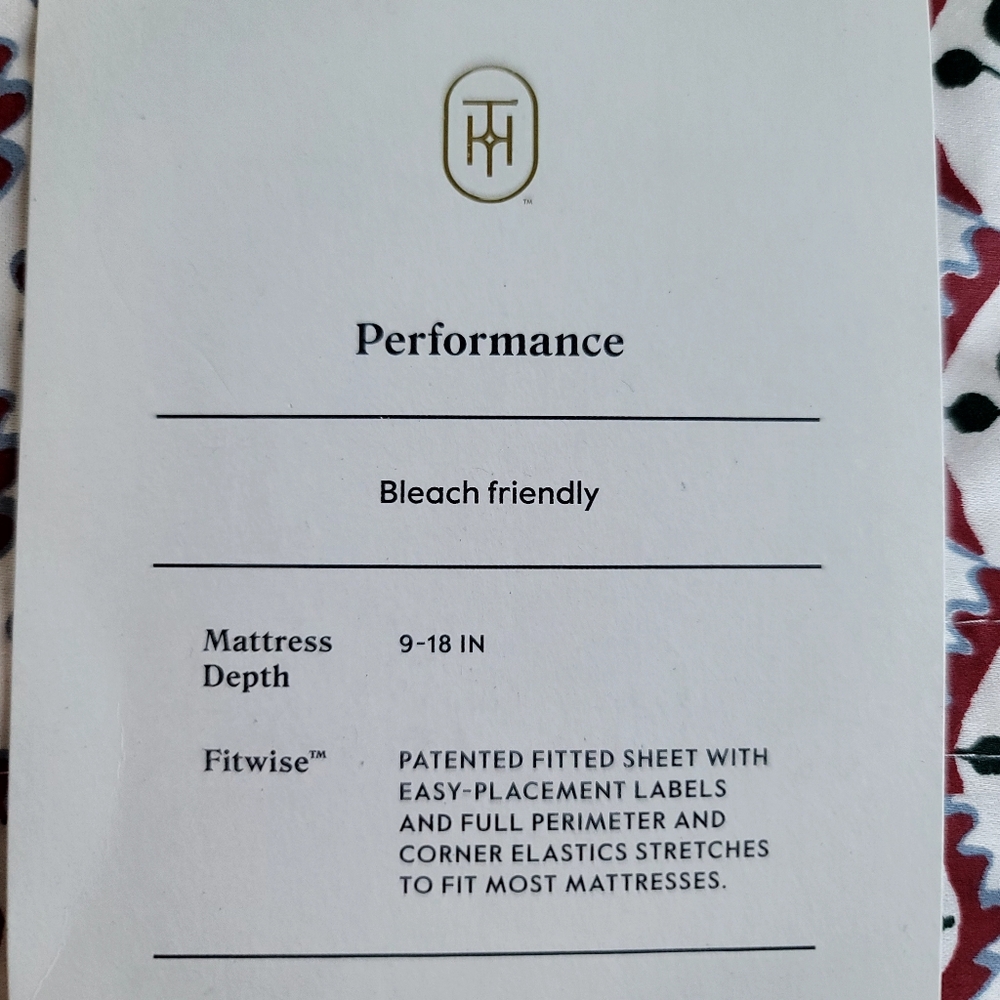 New Threshold Full Woodlock Leaf Performance Sheet Set 400 Thread Count. - Picture 9 of 15